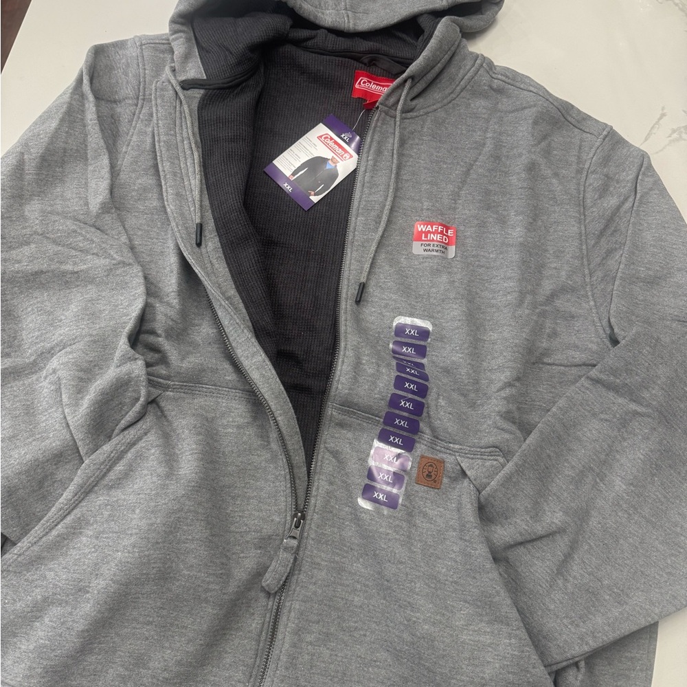 Coleman Gray Waffle-Lined Hoodie